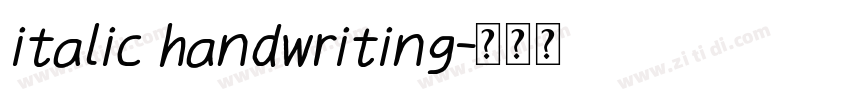 italic handwriting字体转换 italic handwriting字体转换